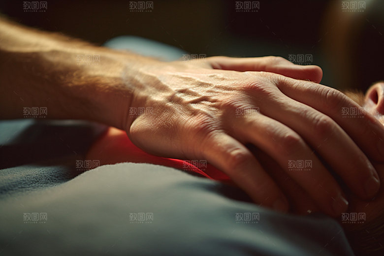 中医推拿特写高清摄影图