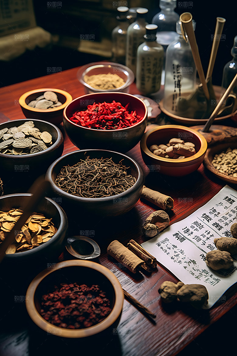 中药特写药品摄影图