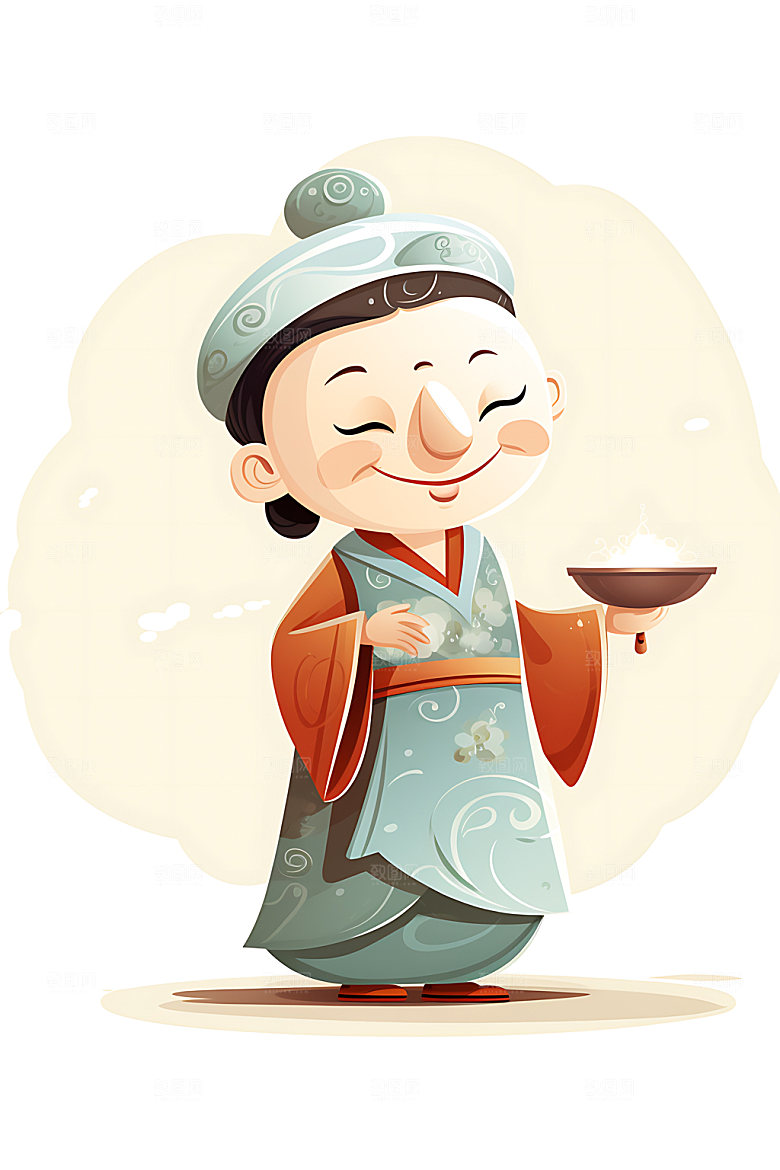 中元节形象七月十五卡通元素