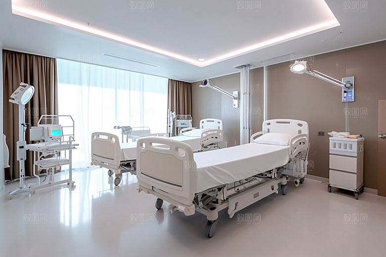 重症监护室简约干净效果图