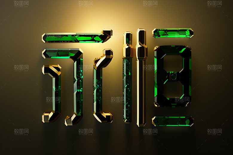 珠宝首饰广告大气艺术字