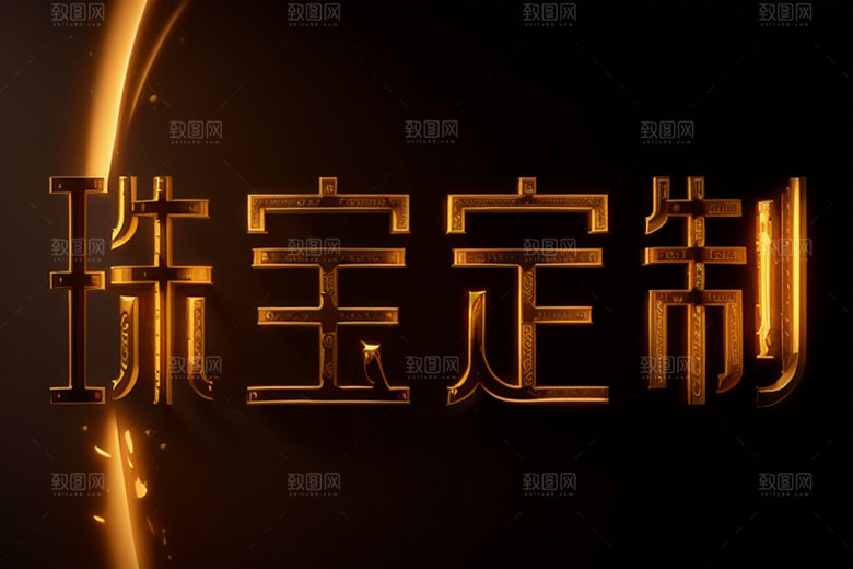 珠宝首饰创意广告艺术字