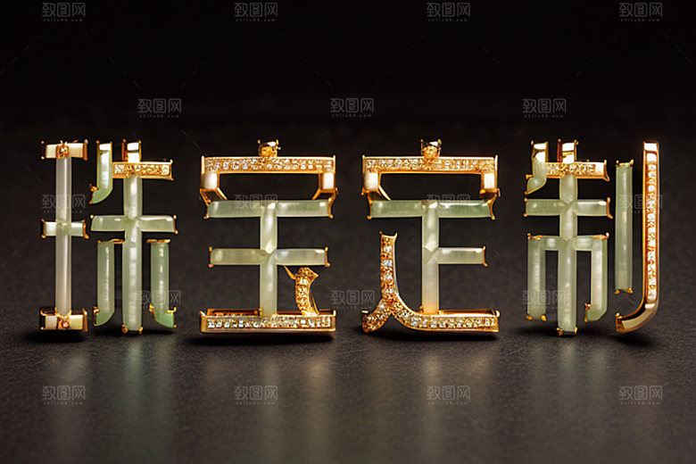 珠宝首饰奢华大气艺术字