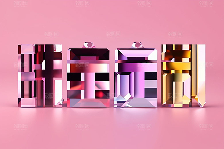 珠宝首饰3D立体艺术字