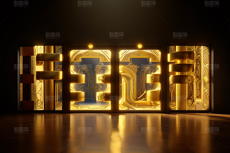 珠宝首饰广告立体艺术字