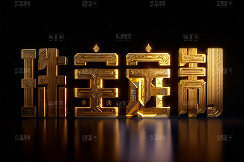 珠宝首饰金饰创意艺术字