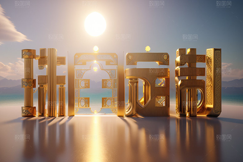 珠宝首饰大气3D艺术字