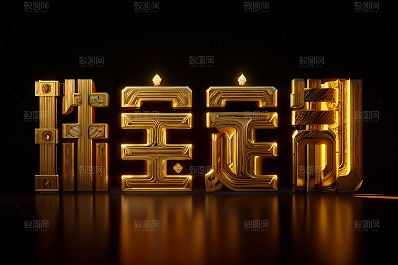 珠宝首饰广告奢华艺术字