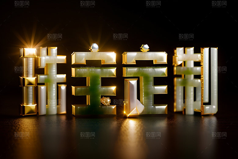 珠宝首饰奢华大气艺术字
