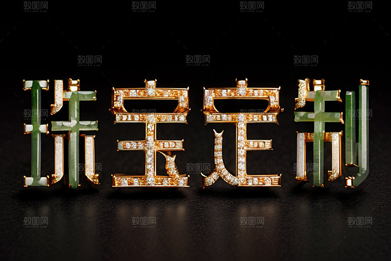 珠宝首饰珠宝销售广告艺术字