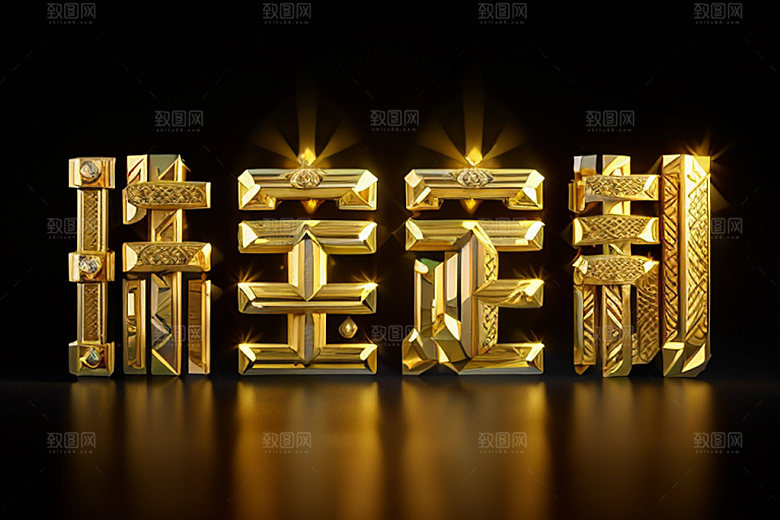 珠宝首饰创意大气艺术字