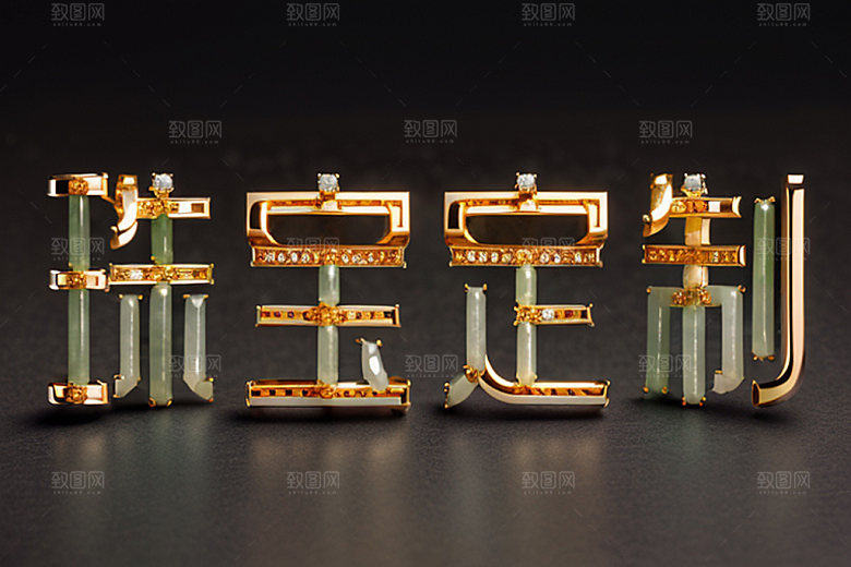 珠宝首饰品牌标语大气艺术字