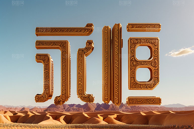 珠宝首饰广告立体艺术字