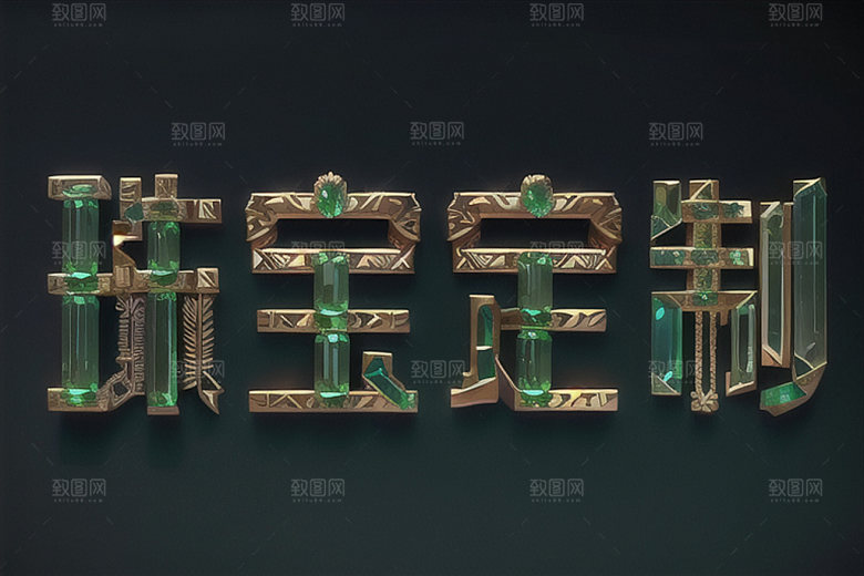 珠宝首饰金饰创意艺术字