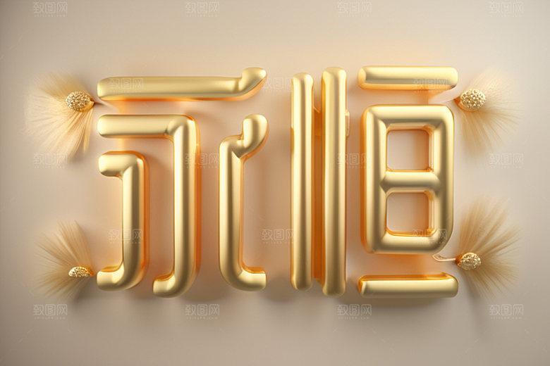 珠宝首饰广告3D艺术字