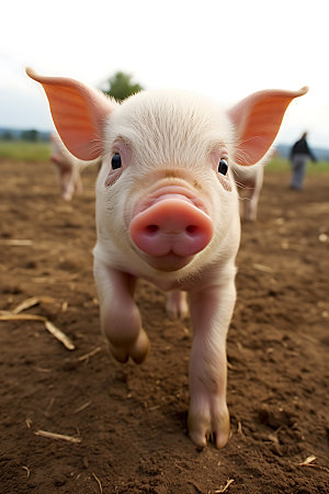 小猪家畜自然摄影图