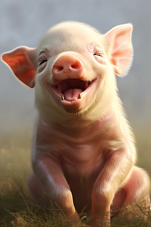 小猪高清农场摄影图