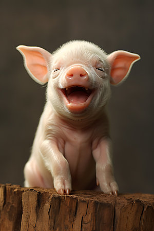 小猪可爱动物摄影图