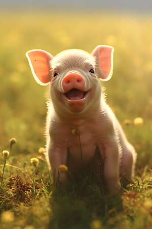 小猪自然家畜摄影图
