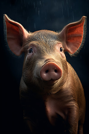 小猪自然动物摄影图