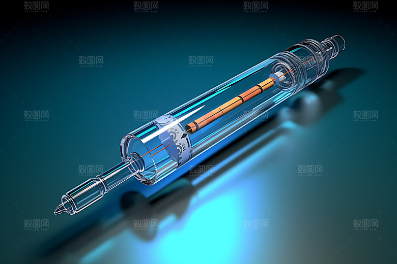 注射器模型3D效果图