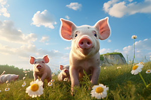 猪猪圈高清摄影图