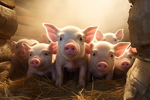 猪自然猪圈摄影图