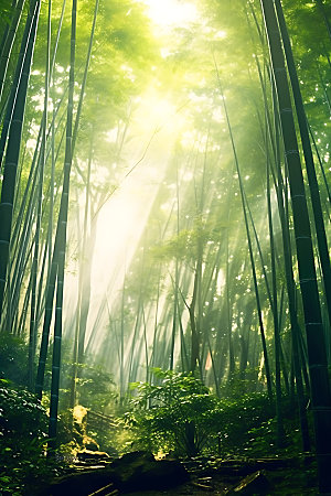 竹林自然翠竹摄影图