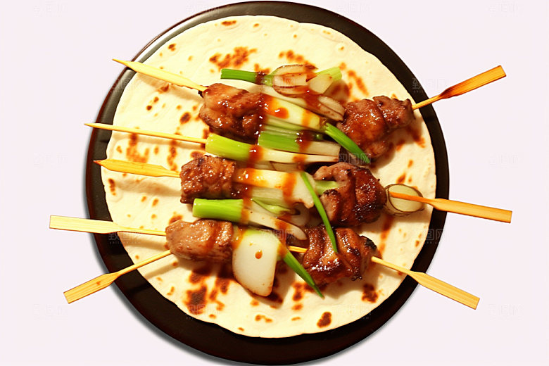 淄博烧烤美味美食摄影图