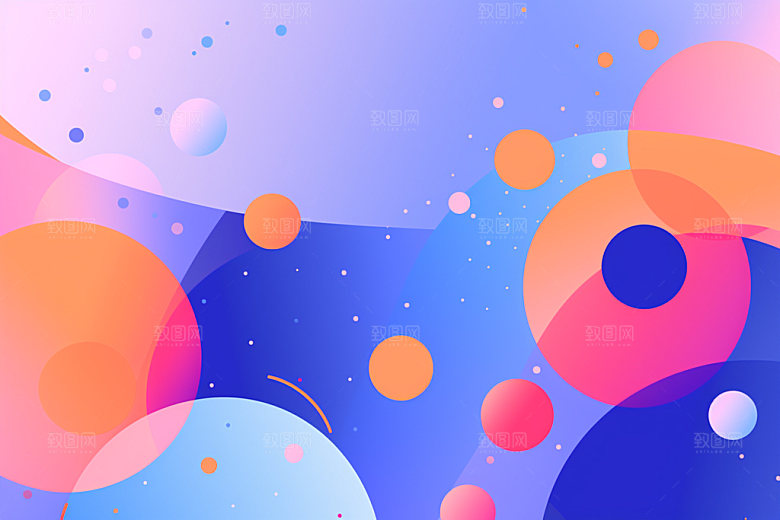 电子商务几何元素插画矢量素材