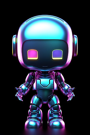 紫色机器人智能科技智慧模型