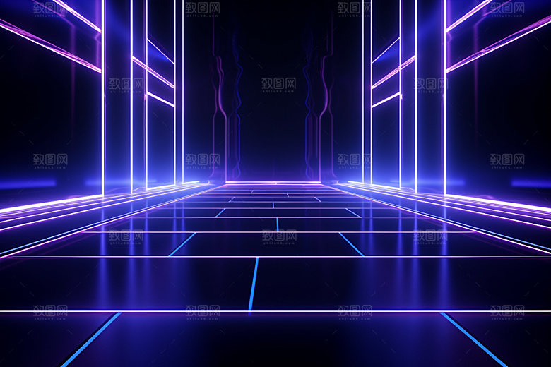 电商潮流未来科技风矢量插画