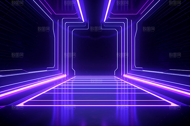 电商潮流场景背景矢量插画
