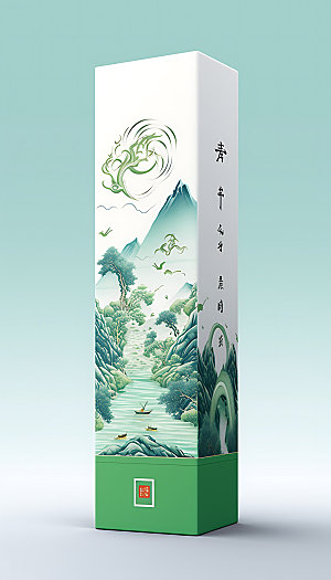 粽子绿色传统特色包装效果图