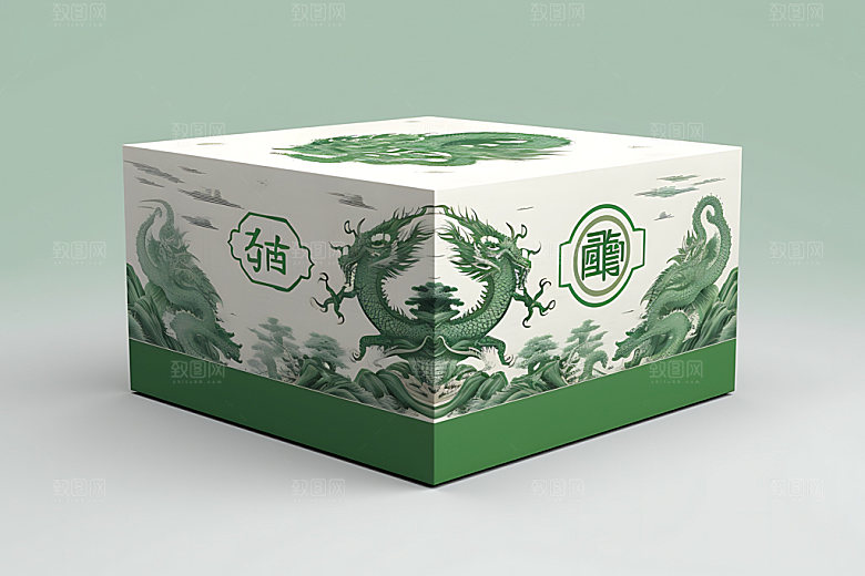 粽子传统特色美食包装效果图