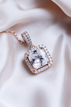 钻石项链高清贵重物品摄影图